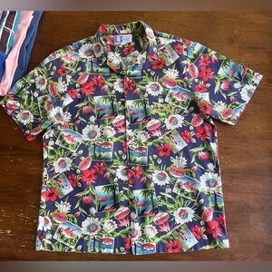Men's Blue Hawaiian Shirt